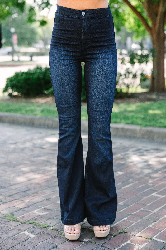 Exclusive Discount Break It Down Dark Wash Flare Jeans