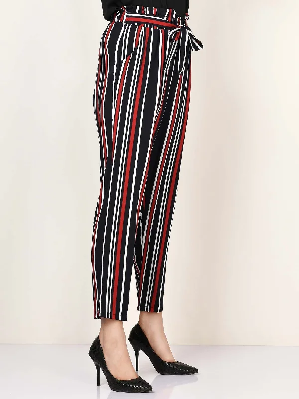 Stylish Dresses for Women Striped Tie Knot Pants