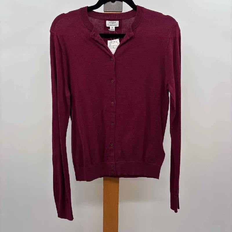 Classic Women's Apparel J Crew Women's Size M maroon Solid Cardigan