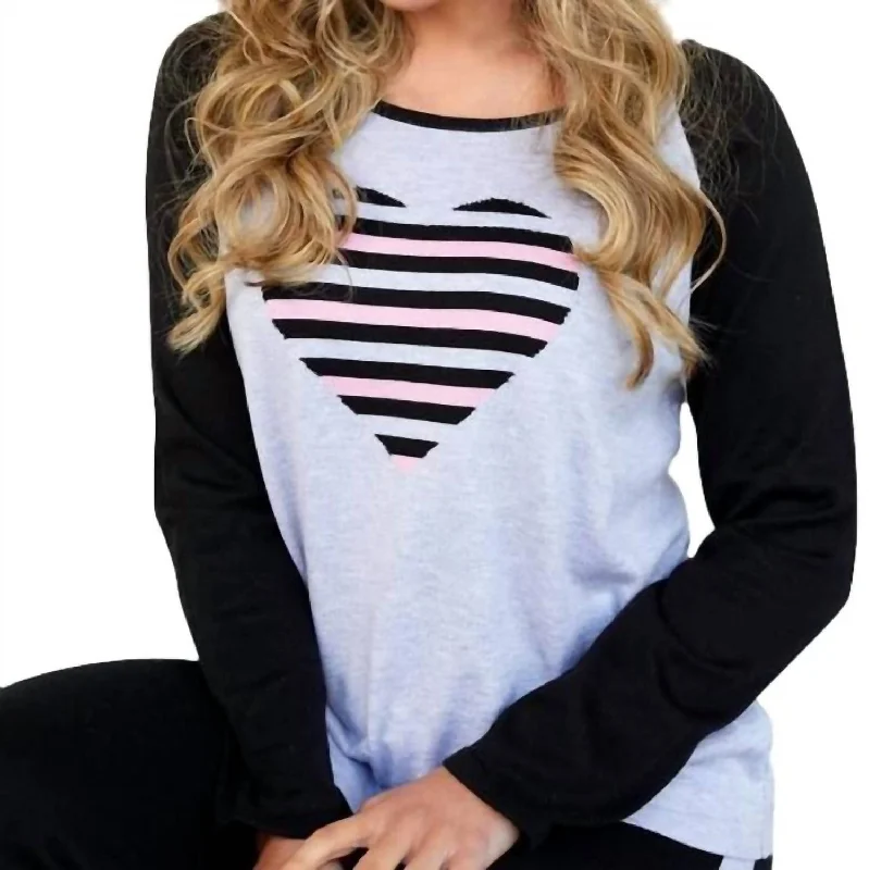 Women's Layered Outfit Baseball Crew Neck Top In Frost