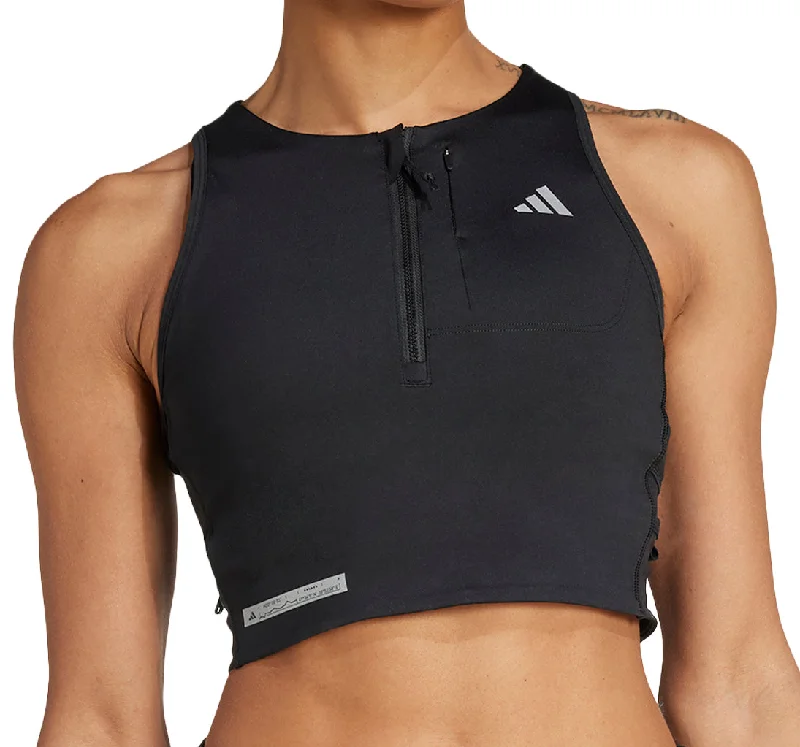 Women's Casual Outfit adidas Ultimate HEAT.RDY Womens Running Crop Top - Black