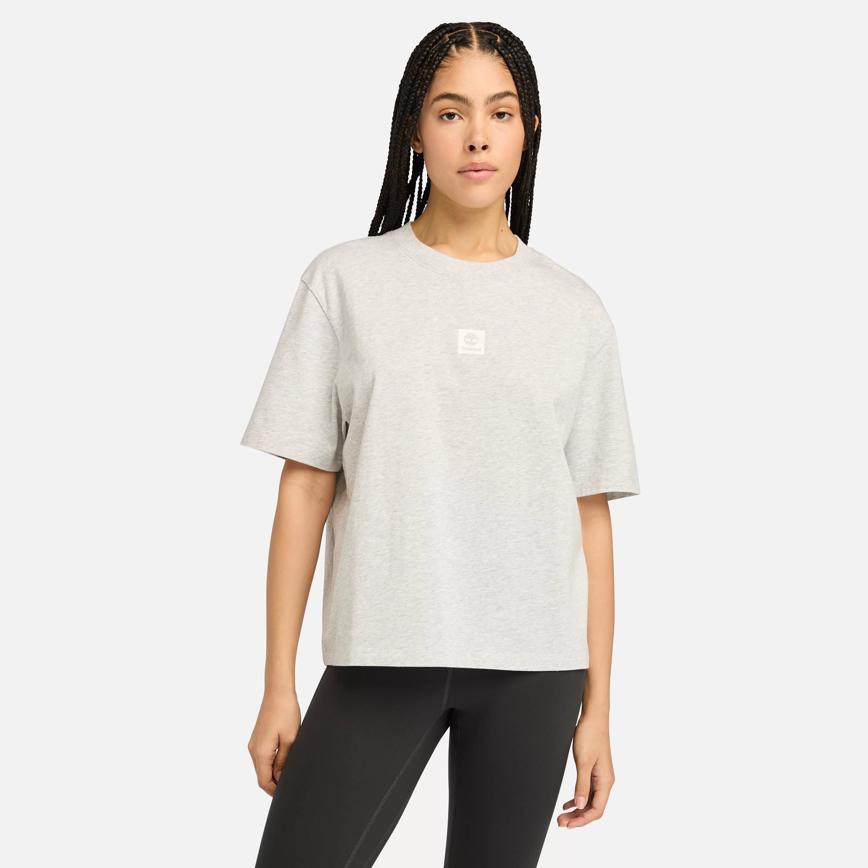 Minimalist Style Women's Mini Logo Cropped Short Sleeve T-Shirt