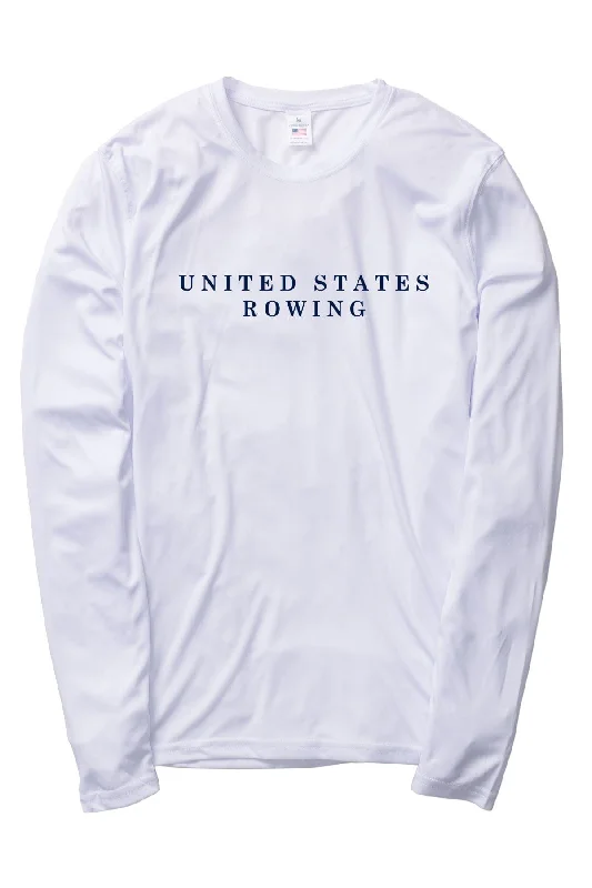 Free Spirited Fashion Unisex UV Protection U.S. Rowing and Oar Long Sleeve