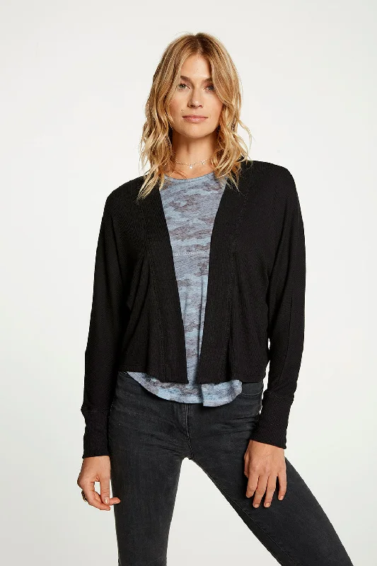 Modern Women's Wardrobe Essentials Cozy Rib Drop Shoulder Open Cardigan