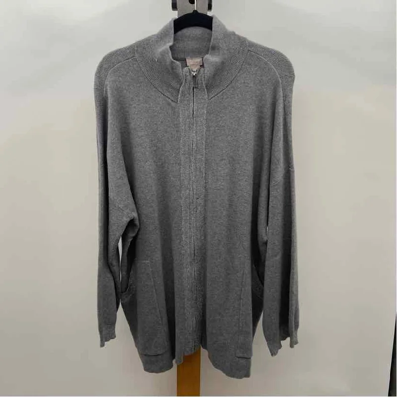 Chic Clothes For Women Chico's Women's Size XXL Gray Shimmer Cardigan