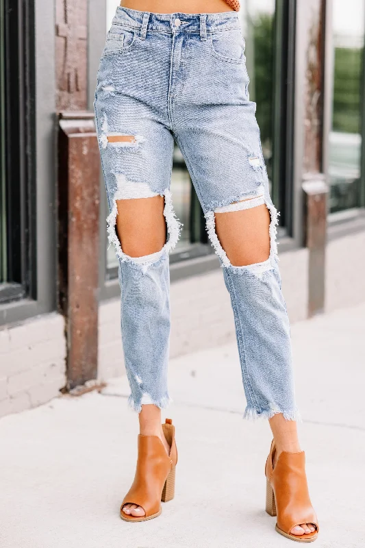 Save Big Happening Now Light Wash Distressed Jeans