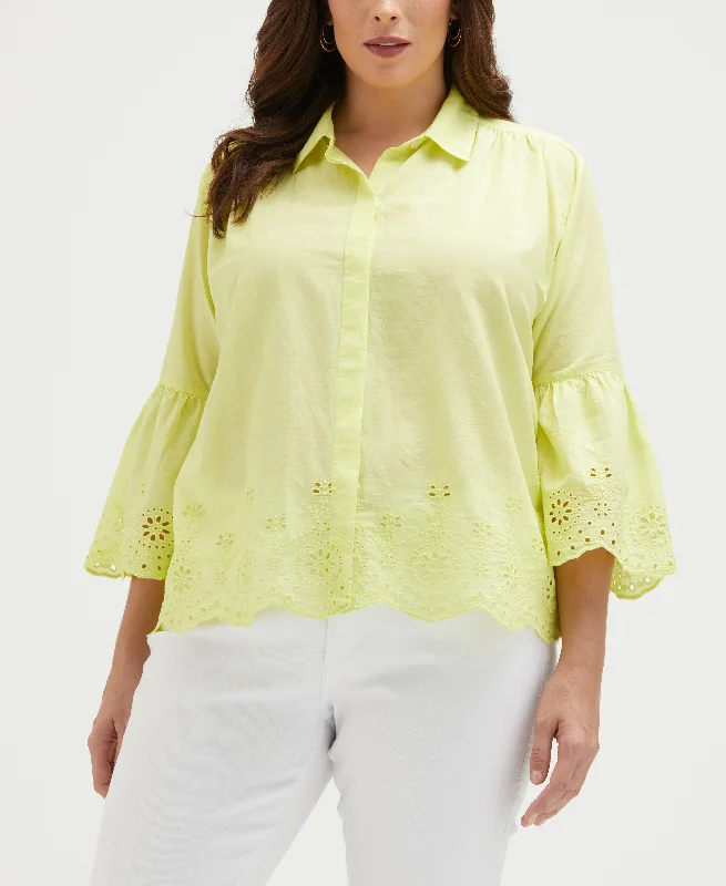 End Of Season Sale Clothing Plus Size Embroidered Blouse