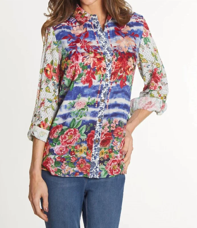 Workwear Fashion for Women Gina Tunic In Multi Floral