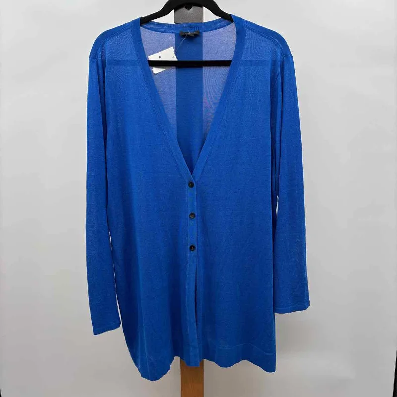 Women's Holiday Apparel JJill Women's Size XL Royal Blue Solid Cardigan