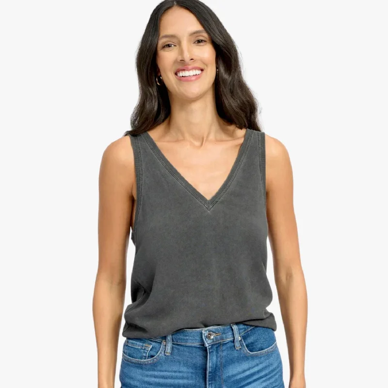 Shop Ladies Clothes Zinnia V Neck Tank (Lead)