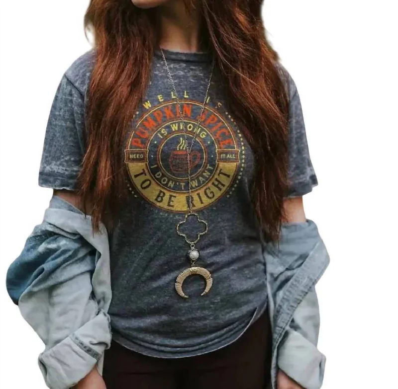 Clothing Woman Pumpkin Spice Sweatshirt In Acid Wash