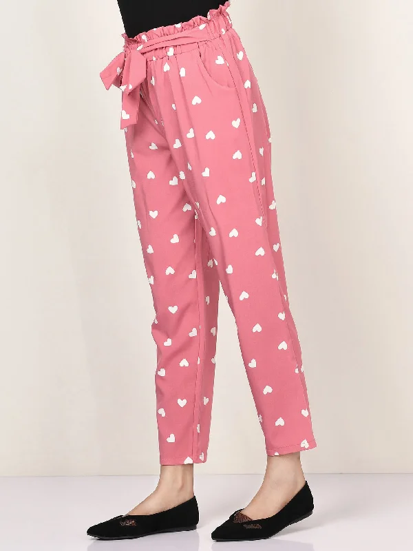 Stylish Loungewear for Women Printed Tie Knot Pants