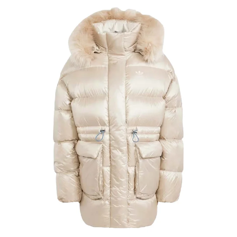 Women's Vacation Outfit Set adidas - Women's Puffed Long Fur Jacket (IR7116)