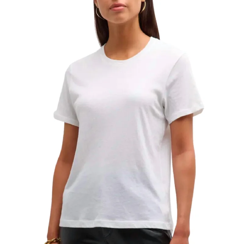 Women's Comfy Loungewear Outfit Cashmere Loose Short Sleeve Tee Top In White