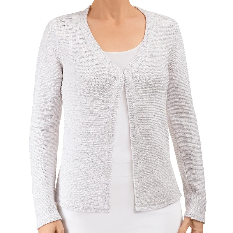 Casual Style for Busy Women Pailletami Cardigan in White