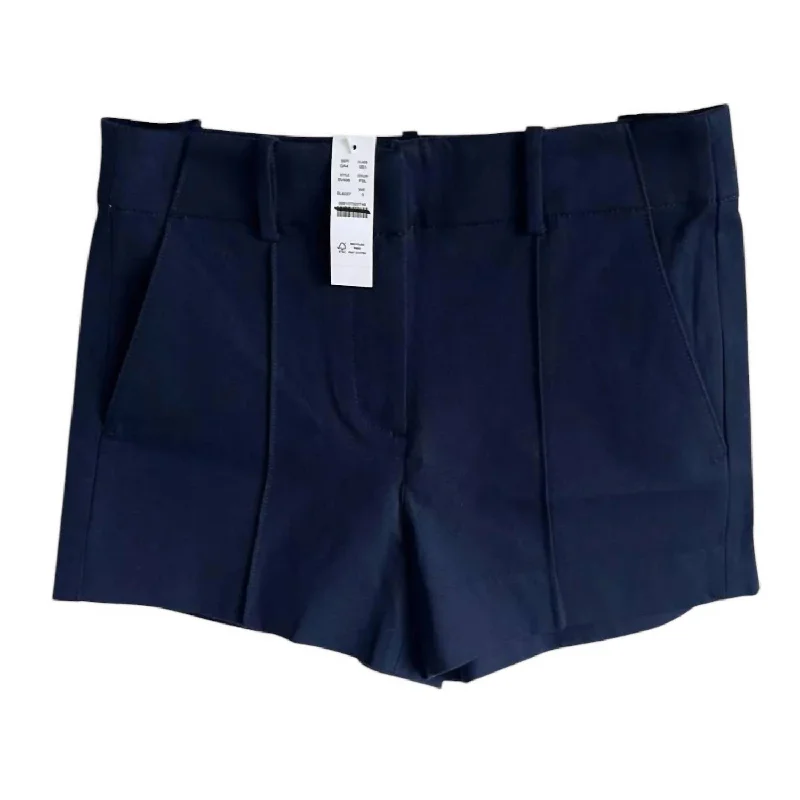 Women's Office Attire Women's Pintuck Suit Short In Navy