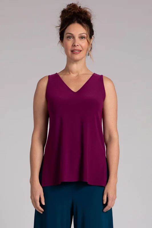 Comfortable Women's Outfits Go To V-Neck Tank Relax | Amaranth