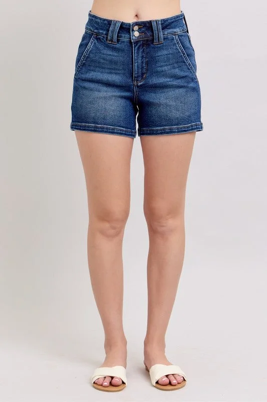 Online Boutiques Best Judy Blue High Waist Double Button Shorts