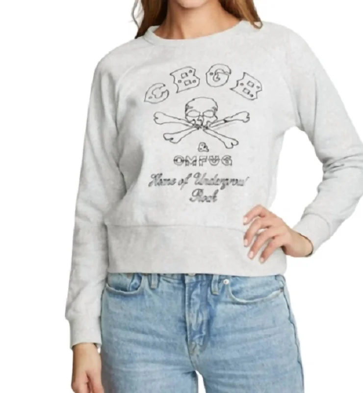 Summer Sale Cbgb Crew Neck Sweatshirt In Light Grey