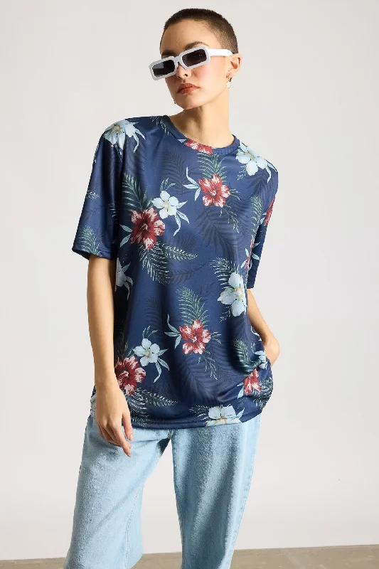 Women's Trendy Apparel Printed Women's T-Shirt - Mystic Floral