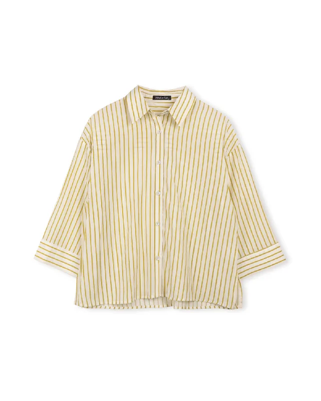 Glamorous Evening Wear Addie Poplin Stripe Blouse