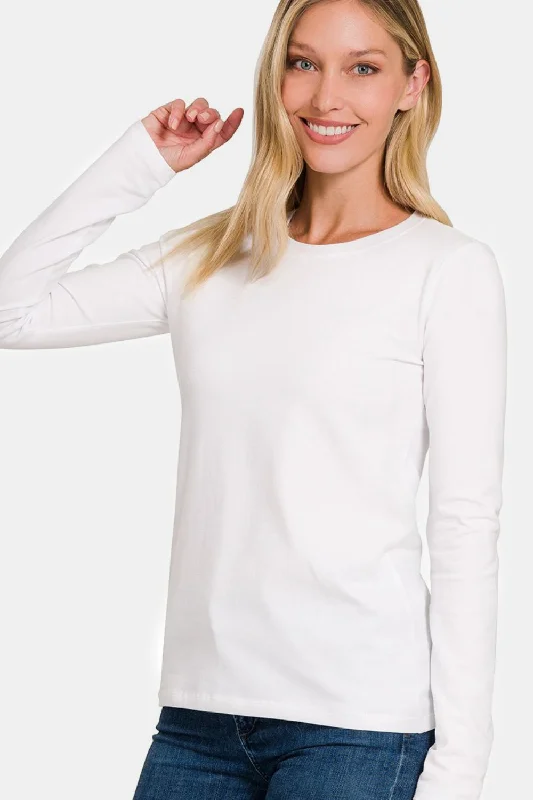 Women's Clothes And Apparel Sets Round Neck Long Sleeve Top