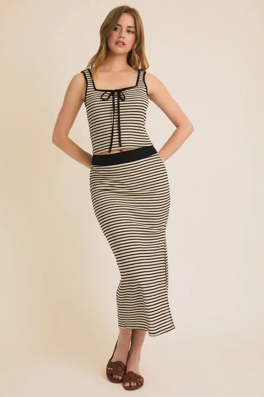 Exclusive Online Sale Tie Front 2 Piece Skirt & Tank Set