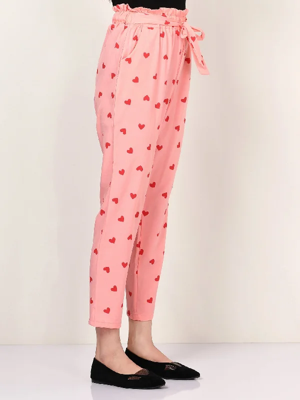 Everyday Women's Fashion Trends Printed Tie Knot Pants