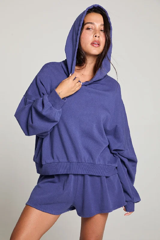 Trendy Women's Apparel for All Seasons Graham Frost Blue Pullover Hoodie