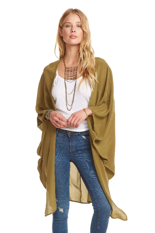 Trendy Women's Dresses Online Silk Cocoon Cardigan