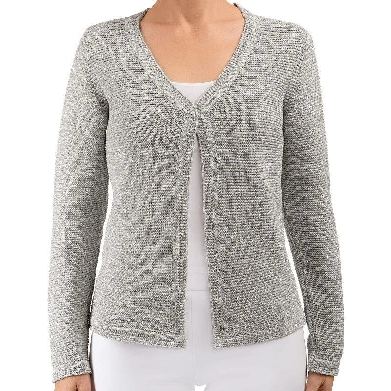 Comfy Women's Outfits for Daily Wear Pailletami Cardigan in Silver