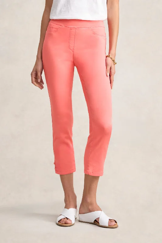 Stylish Women's Apparel Bengajean® 3/4 Button Detail - Bright Coral