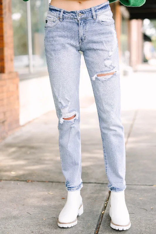 Flash Sale Event KanCan: Talk About It Light Wash Boyfriend Jeans