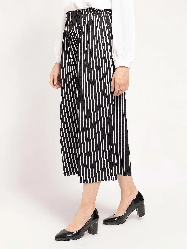 Affordable Women's Clothing Sale Online Striped Culotte Pants