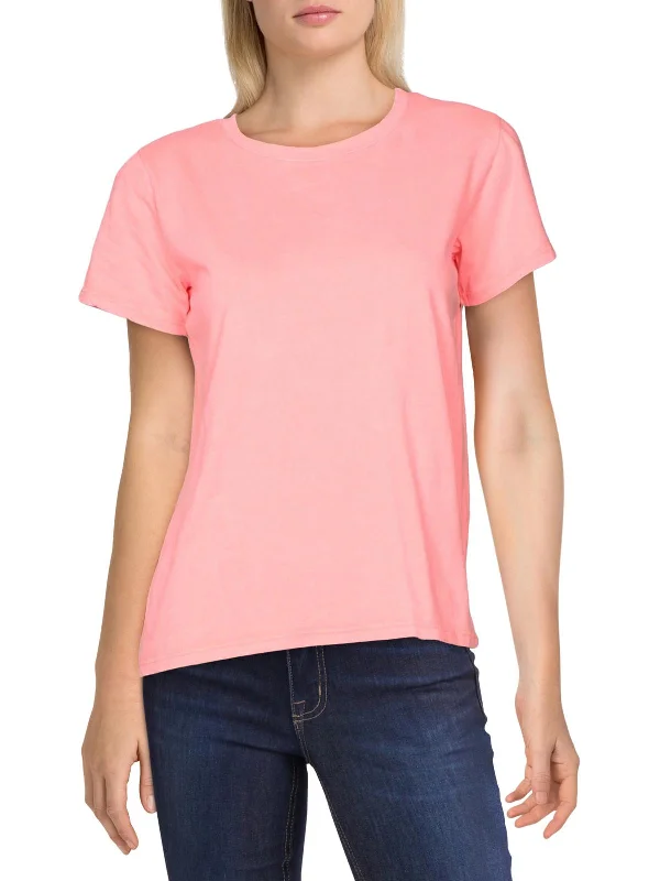 Stylish Women's Garments For Holidays Womens Scoop Neck Short Sleeve T-Shirt