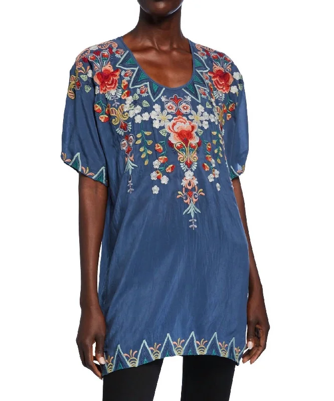 Women's Outfit For The Office Tamaya Tunic In Twilight Blue