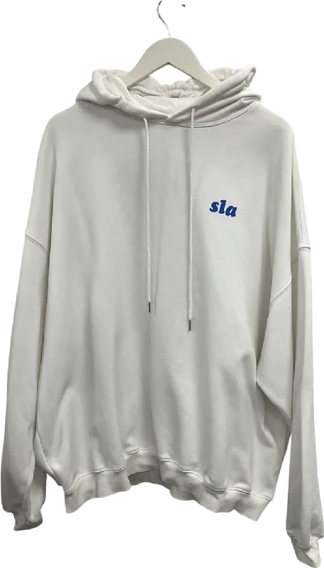 Casual Attire For Women SLA the label White Grateful For Every Little Thing Slogan Hoodie UK XL