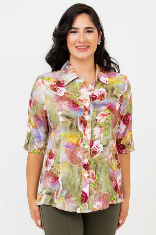 Sale Clothes Online Lorine Blouse, Norwich, Linen Bamboo