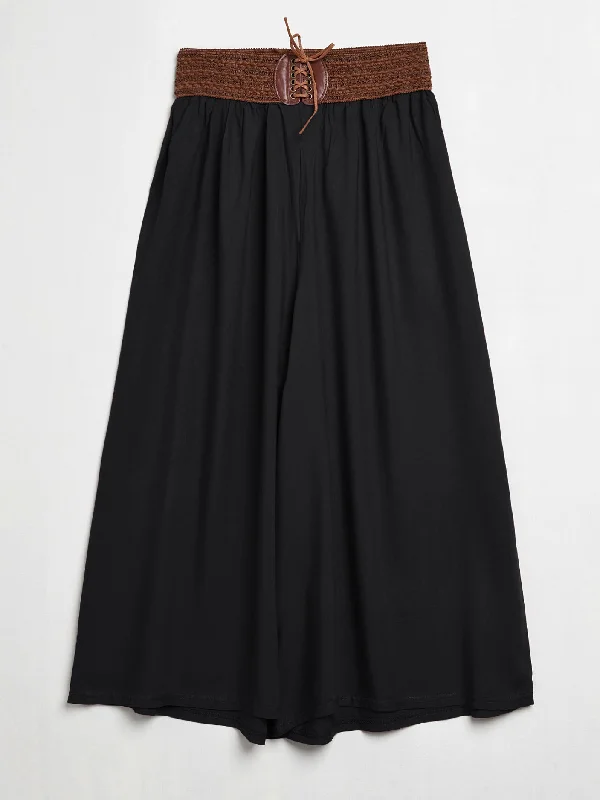 Fashion-forward Women's Clothing Belted Culotte Pants