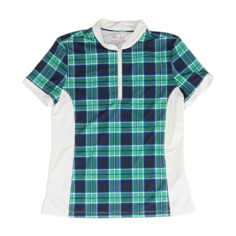 Premium Style Multi Plaid Polo Knit Top