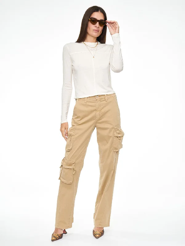 Fashion Sale Bobby Mid Rise Cargo Ankle Pant - Coconut