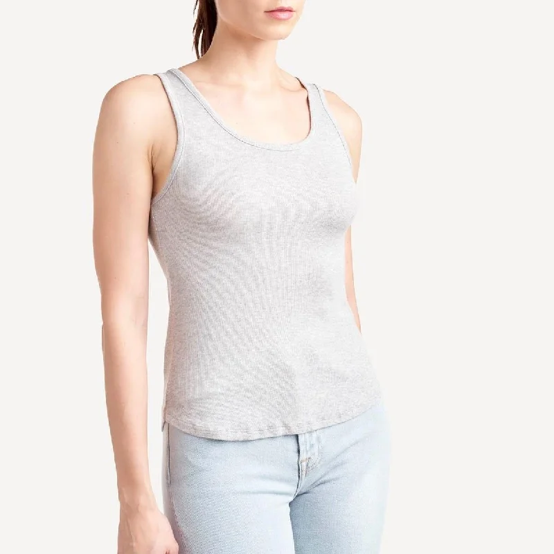 Vintage Women's Fashion Zuma Rib Tank (Heather Grey)