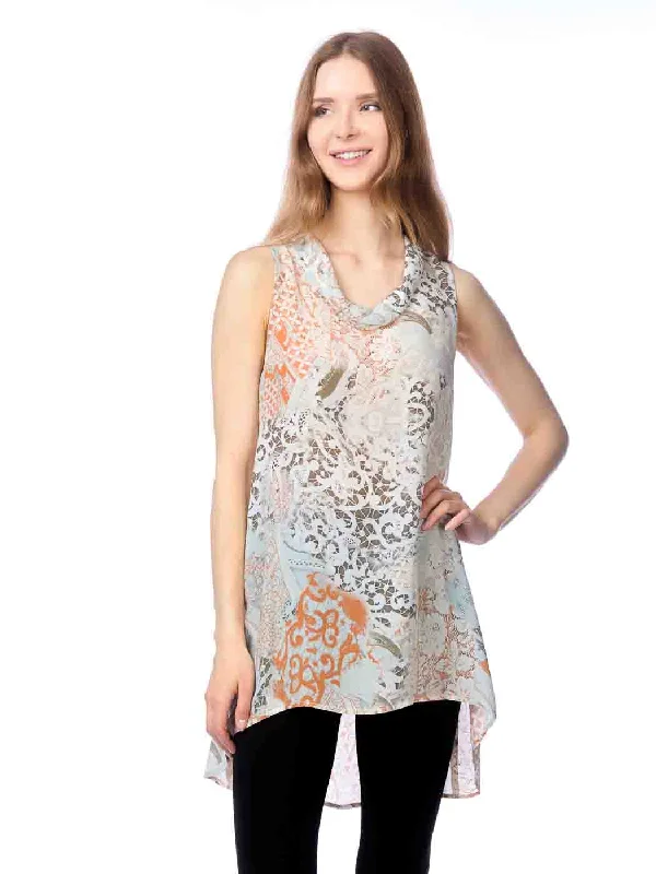 Weekend Sale Tianello "Basso" WASHABLE SILK  "Briata" Cowl Tunic